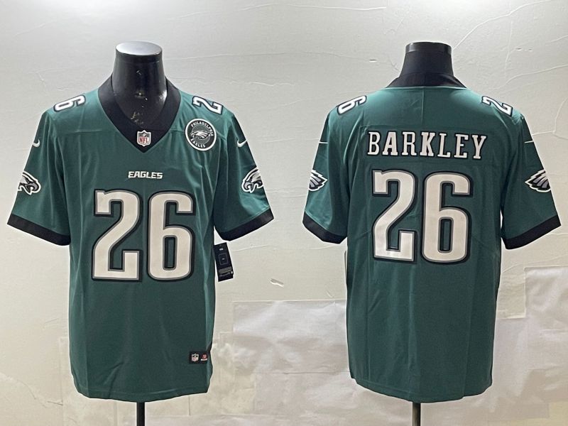 Men Philadelphia Eagles #26 Barkley Green Second generations 2025 Nike Vapor Limited NFL Jersey style 2092->philadelphia eagles->NFL Jersey